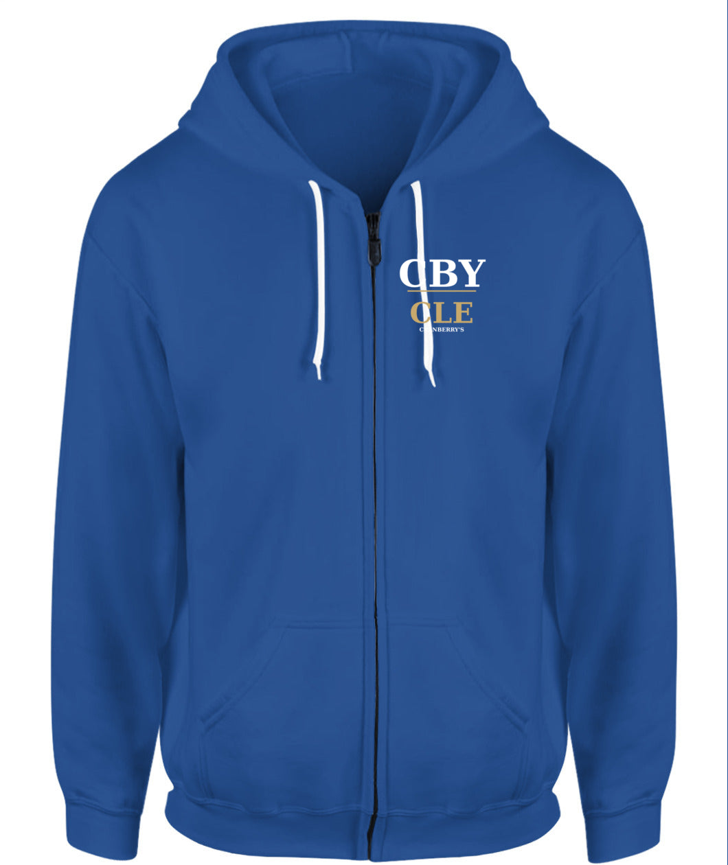 Cranberry's CBY CLE unisex fleece zip-up hoodie