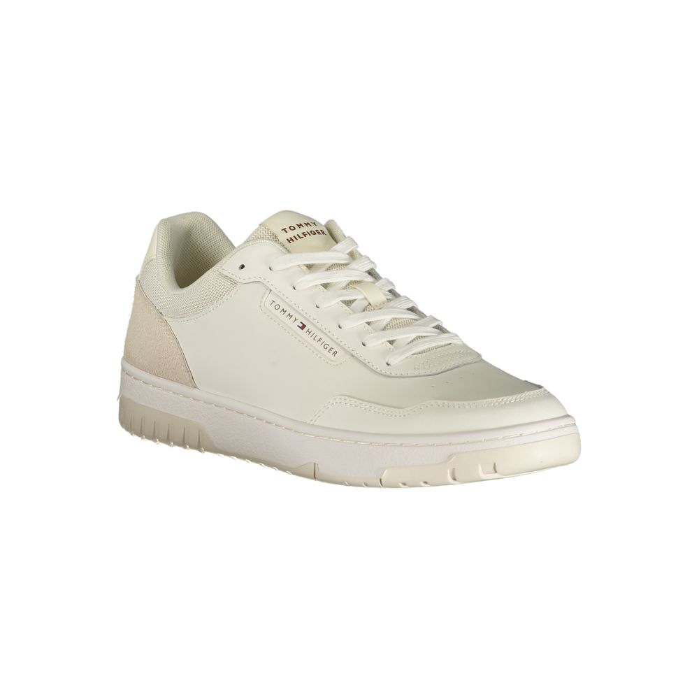 Tommy Hilfiger White Polyurethane Men's Sneaker Tommy Hilfiger