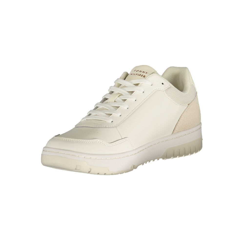 Tommy Hilfiger White Polyurethane Men's Sneaker Tommy Hilfiger