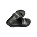 Tommy Hilfiger Black Polyurethane Men Slipper Tommy Hilfiger