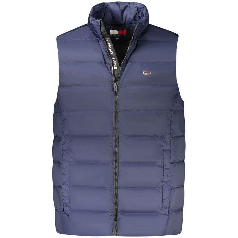 Tommy Hilfiger Blue Nylon Men's Sleeveless Jacket Tommy Hilfiger