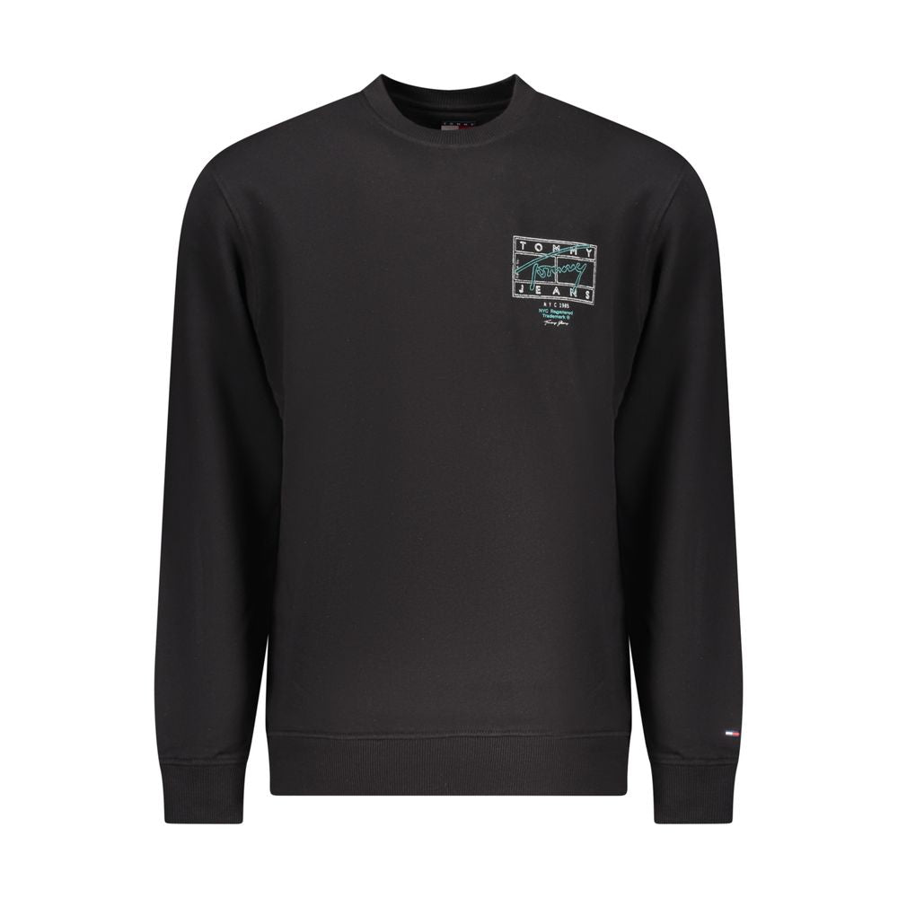 Tommy Hilfiger Black Cotton Men Sweatshirt Tommy Hilfiger