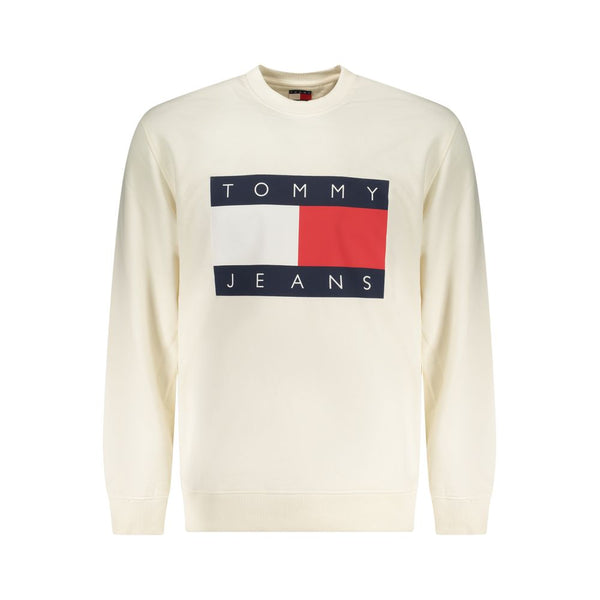 Tommy Hilfiger White Cotton Men Sweatshirt Tommy Hilfiger