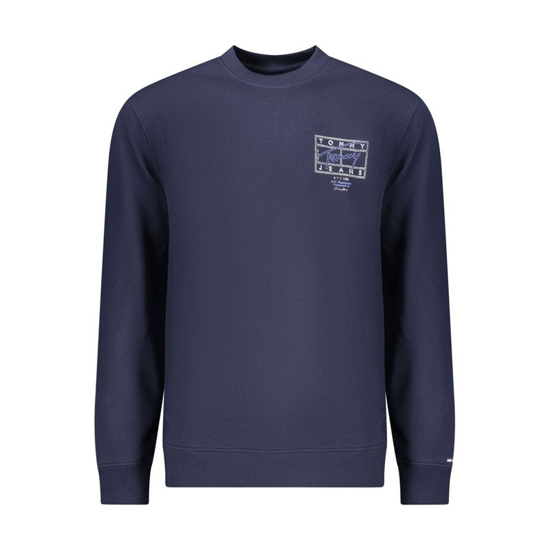 Tommy Hilfiger Blue Cotton Men Sweatshirt Tommy Hilfiger
