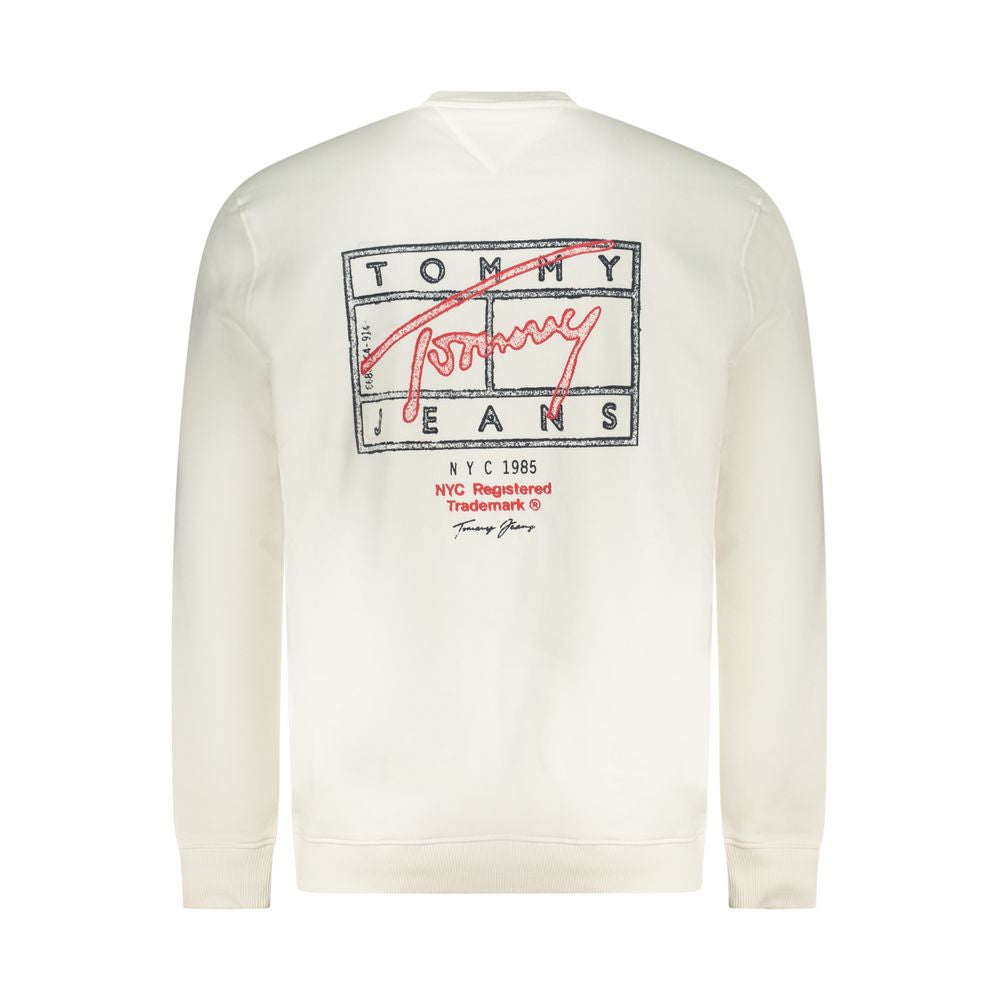 Tommy Hilfiger White Cotton Men's Sweatshirt Tommy Hilfiger