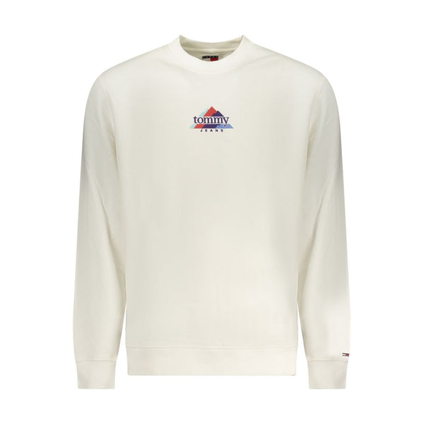 Tommy Hilfiger White Cotton Men's Sweatshirt Tommy Hilfiger