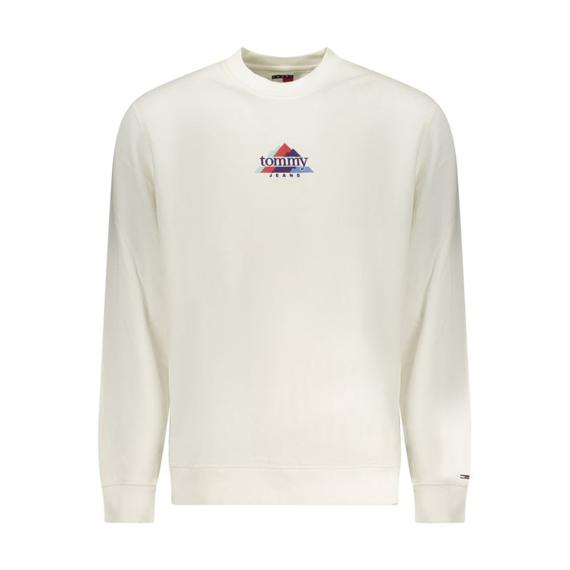 Tommy Hilfiger White Cotton Men's Sweatshirt Tommy Hilfiger