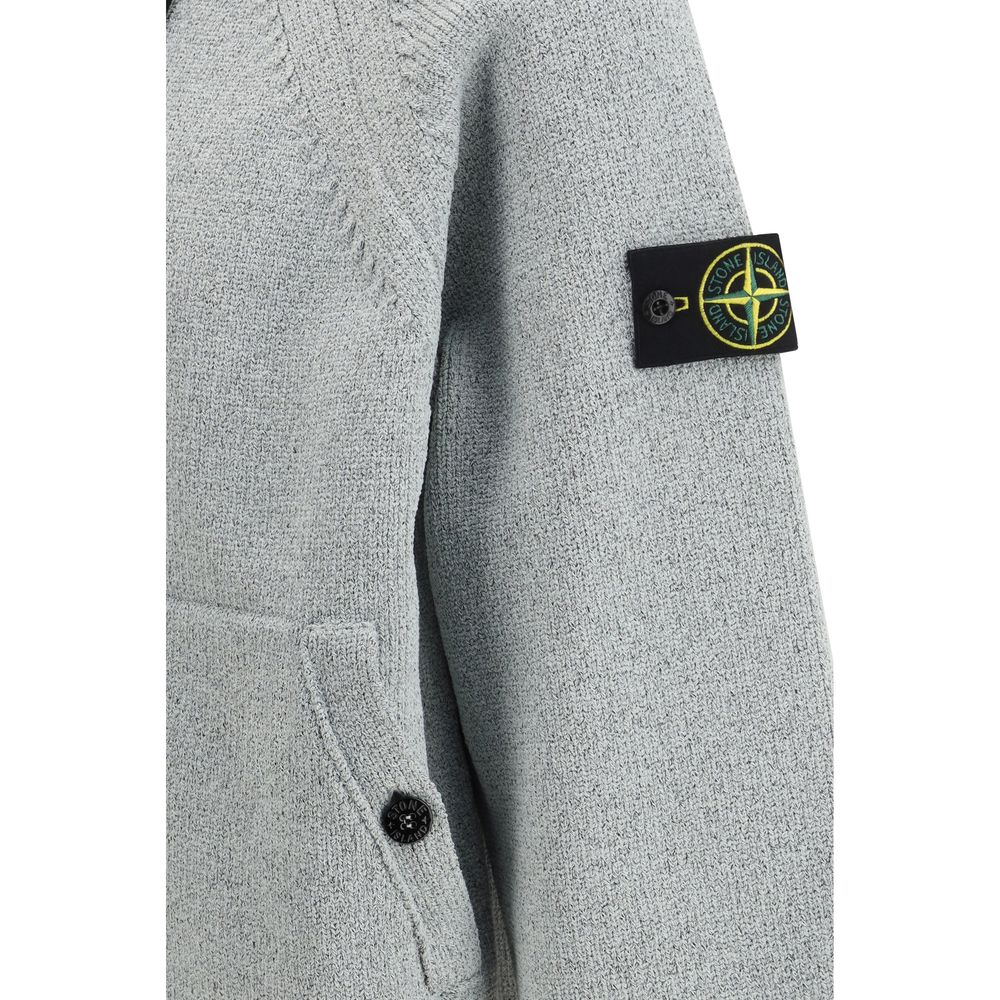 Stone Island Gray Polyester Sweatshirt Stone Island
