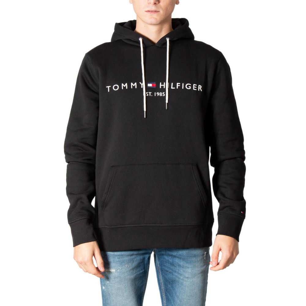 Tommy Hilfiger Black Cotton Hoodie Tommy Hilfiger