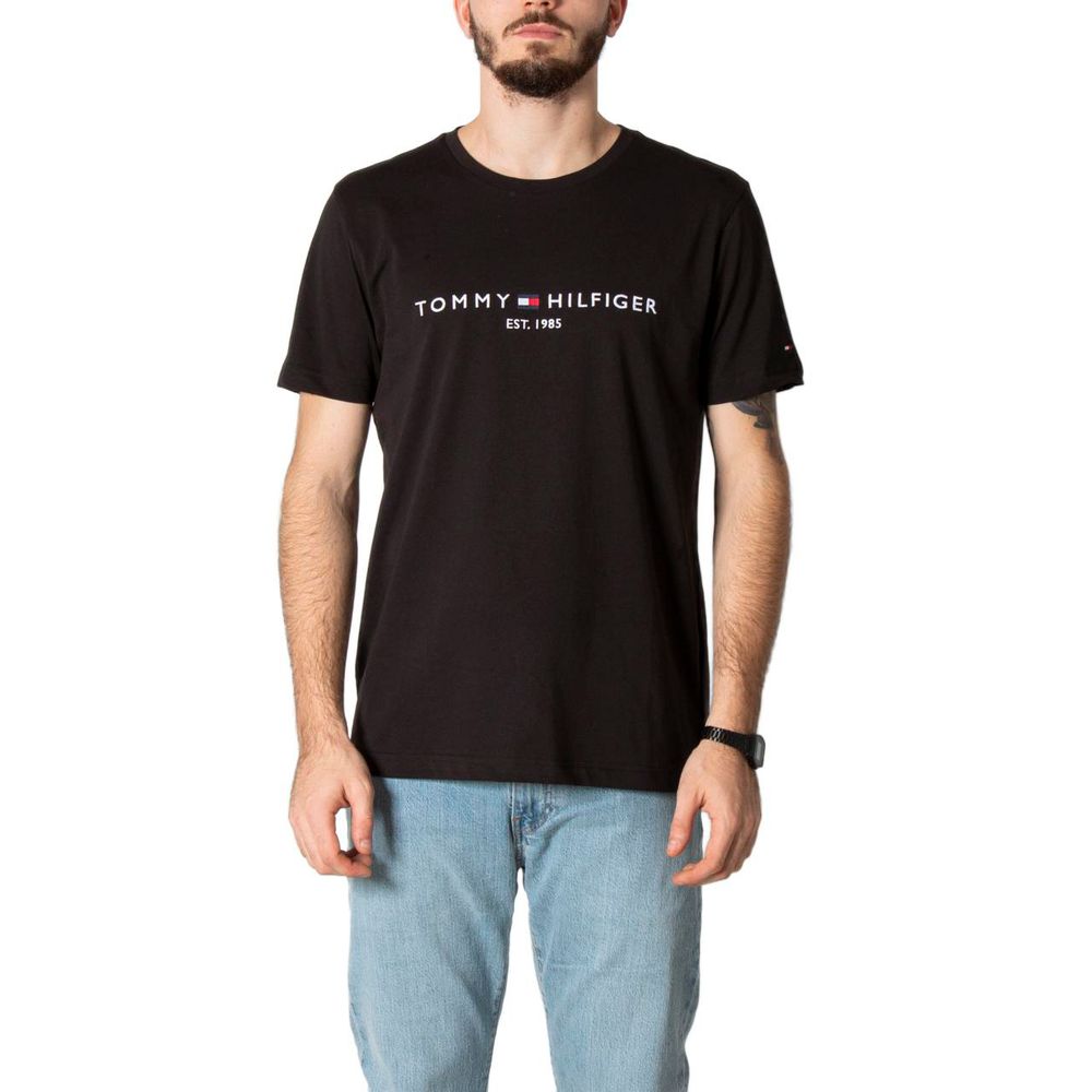 Tommy Hilfiger Black Cotton T-Shirt Tommy Hilfiger