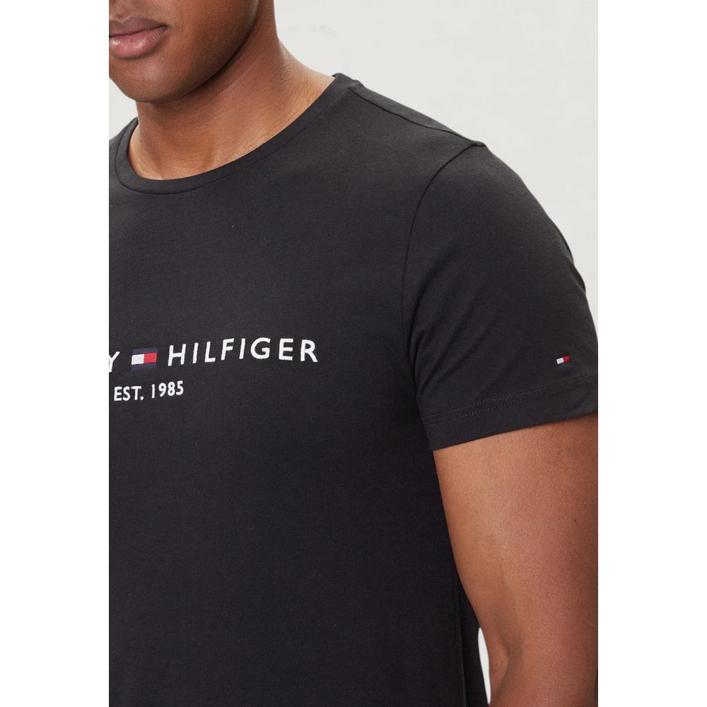 Tommy Hilfiger Black Cotton T-Shirt Tommy Hilfiger