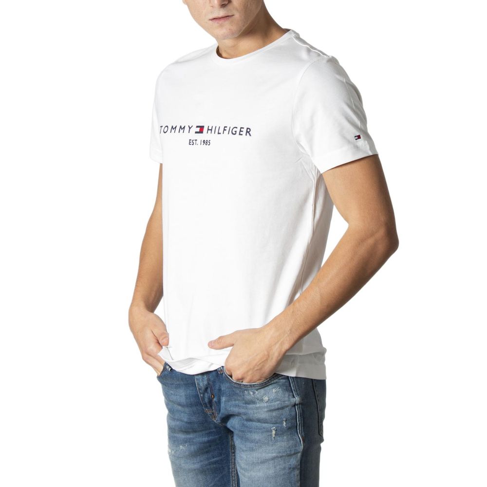 Tommy Hilfiger Cream Cotton T-Shirt Tommy Hilfiger