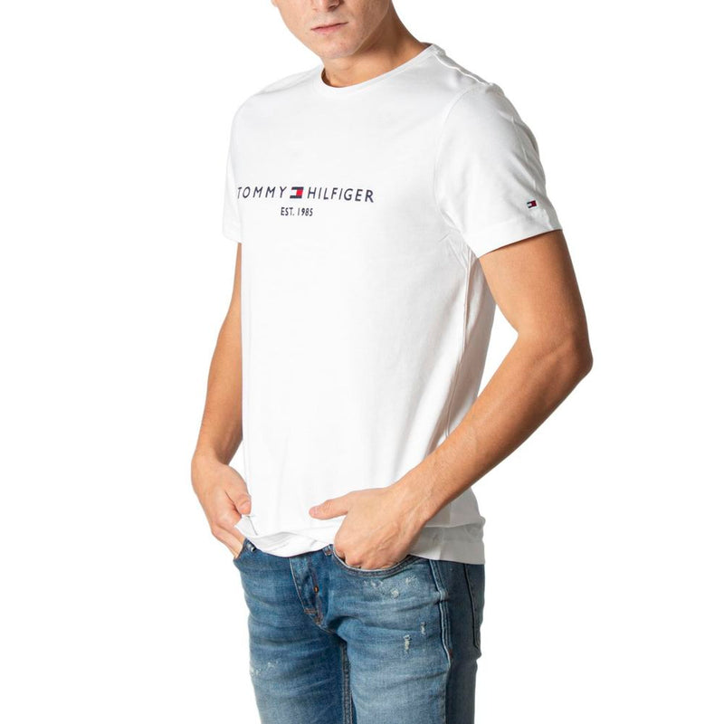 Tommy Hilfiger Cream Cotton T-Shirt Tommy Hilfiger