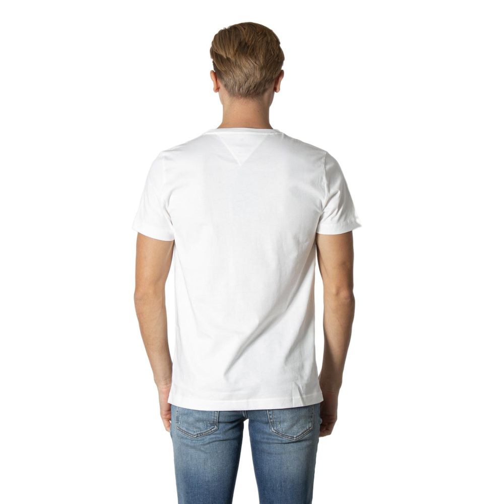 Tommy Hilfiger Cream Cotton T-Shirt Tommy Hilfiger