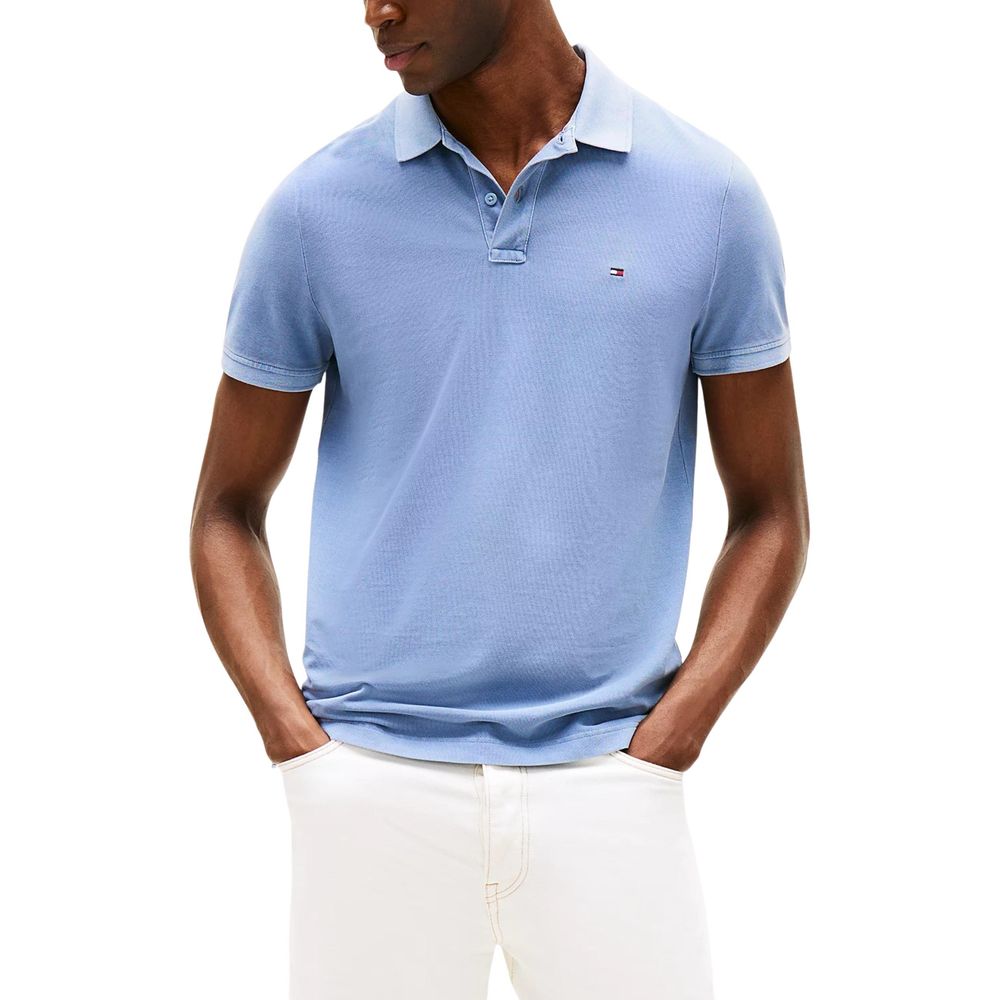 Tommy Hilfiger Blue Cotton Polo Shirt Tommy Hilfiger