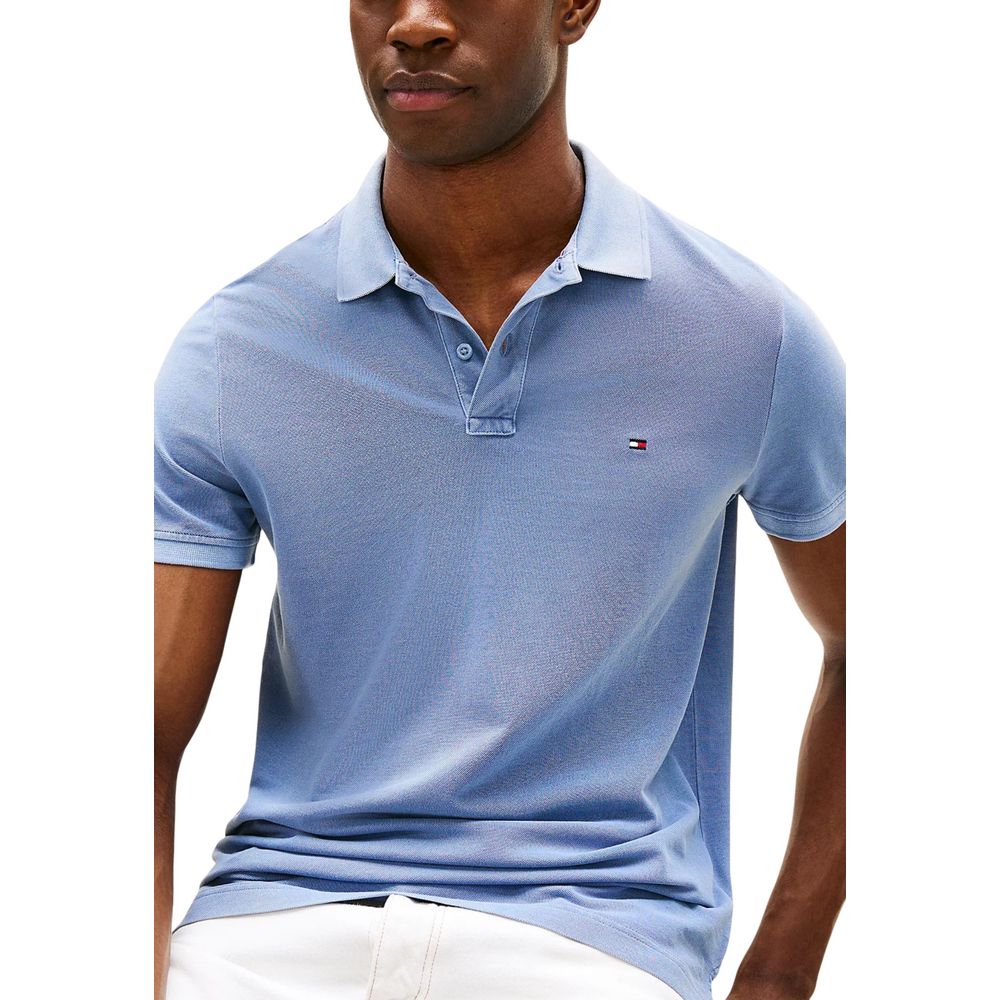 Tommy Hilfiger Blue Cotton Polo Shirt Tommy Hilfiger