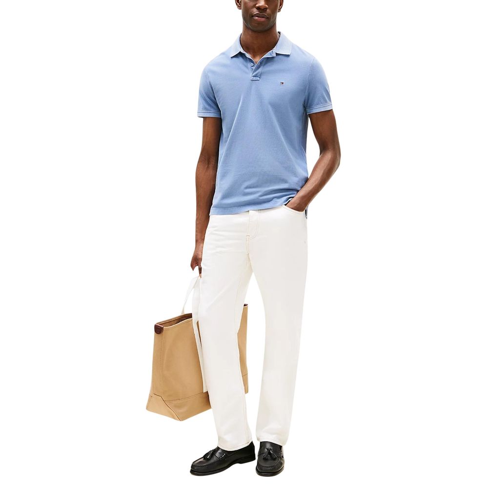 Tommy Hilfiger Blue Cotton Polo Shirt Tommy Hilfiger