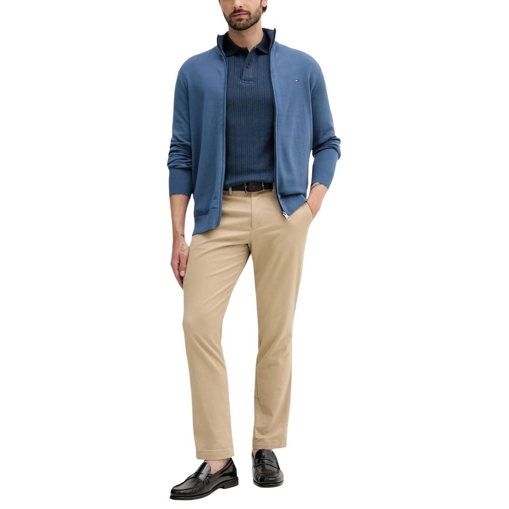 Tommy Hilfiger Blue Cotton Cardigan Tommy Hilfiger