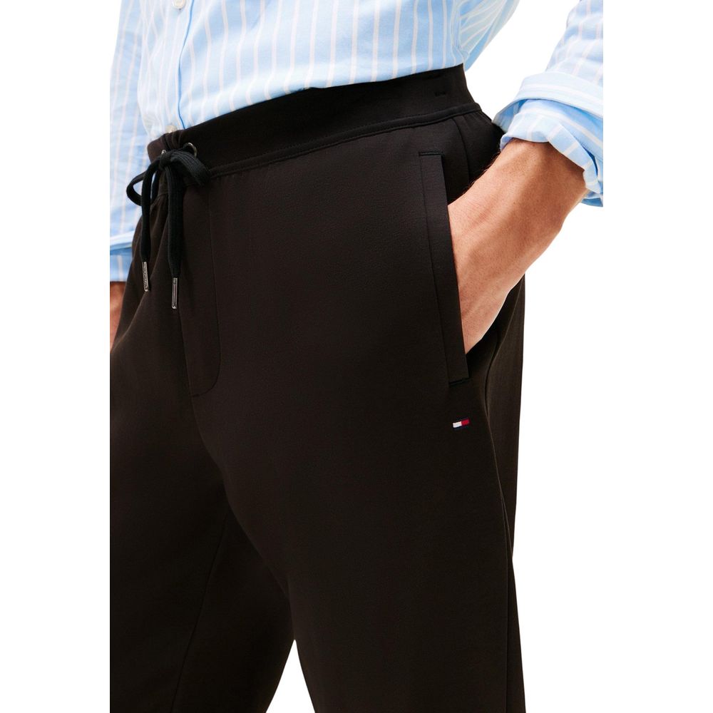 Tommy Hilfiger Black Cotton Joggers (Workout Pants) Tommy Hilfiger