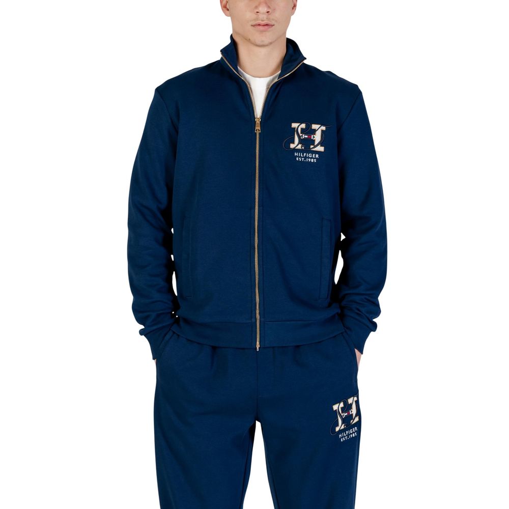 Tommy Hilfiger Blue Recycled Cotton Sweatshirt Tommy Hilfiger