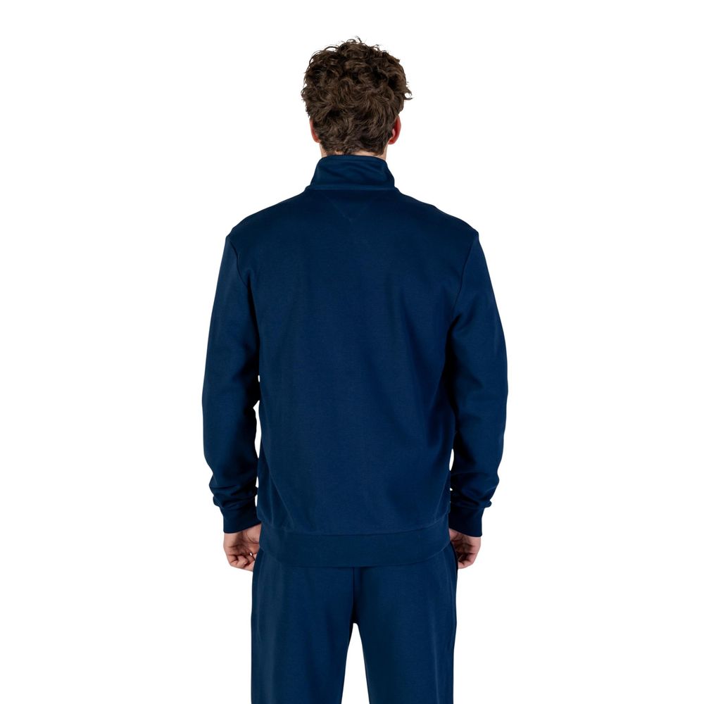 Tommy Hilfiger Blue Recycled Cotton Sweatshirt Tommy Hilfiger