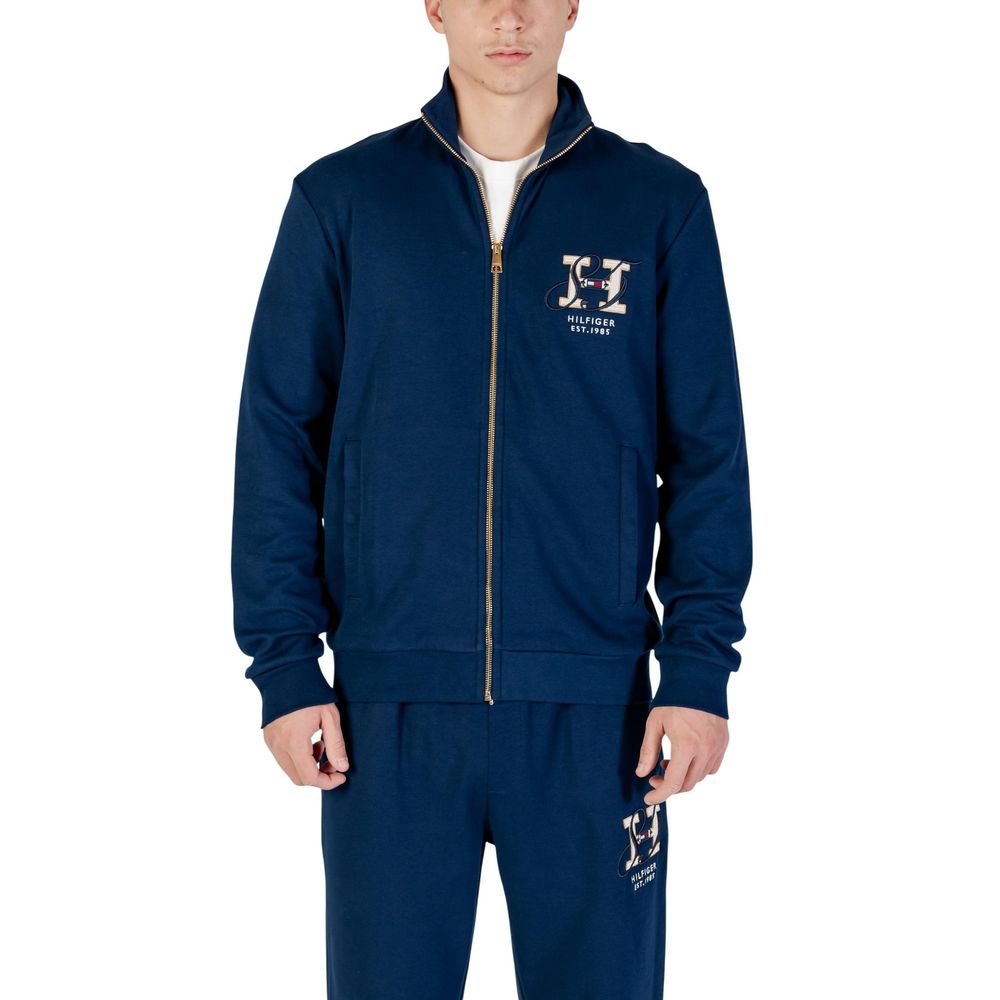 Tommy Hilfiger Blue Recycled Cotton Sweatshirt Tommy Hilfiger