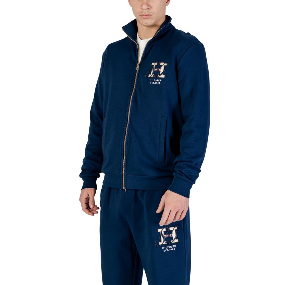 Tommy Hilfiger Blue Recycled Cotton Sweatshirt Tommy Hilfiger