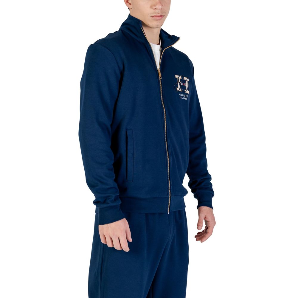 Tommy Hilfiger Blue Recycled Cotton Sweatshirt Tommy Hilfiger