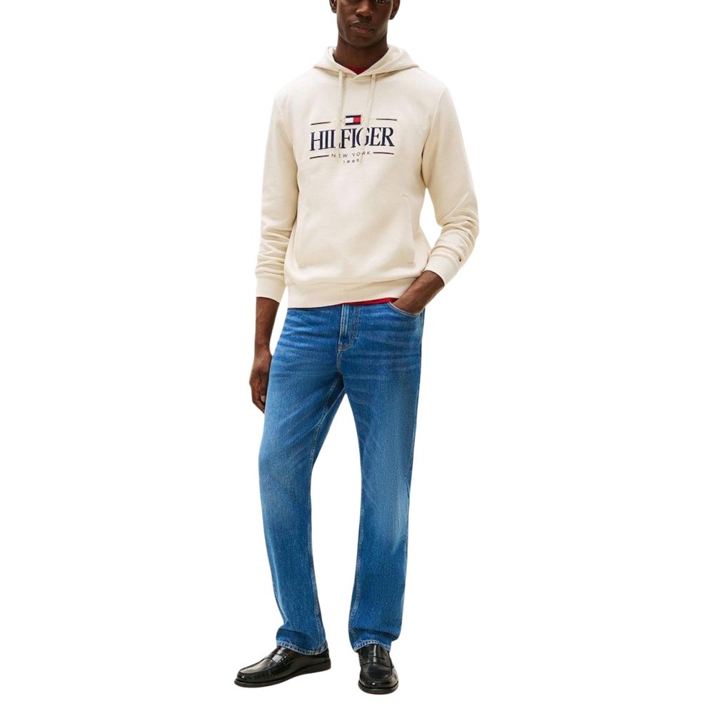 Tommy Hilfiger Beige Organic Cotton Hoodie Tommy Hilfiger