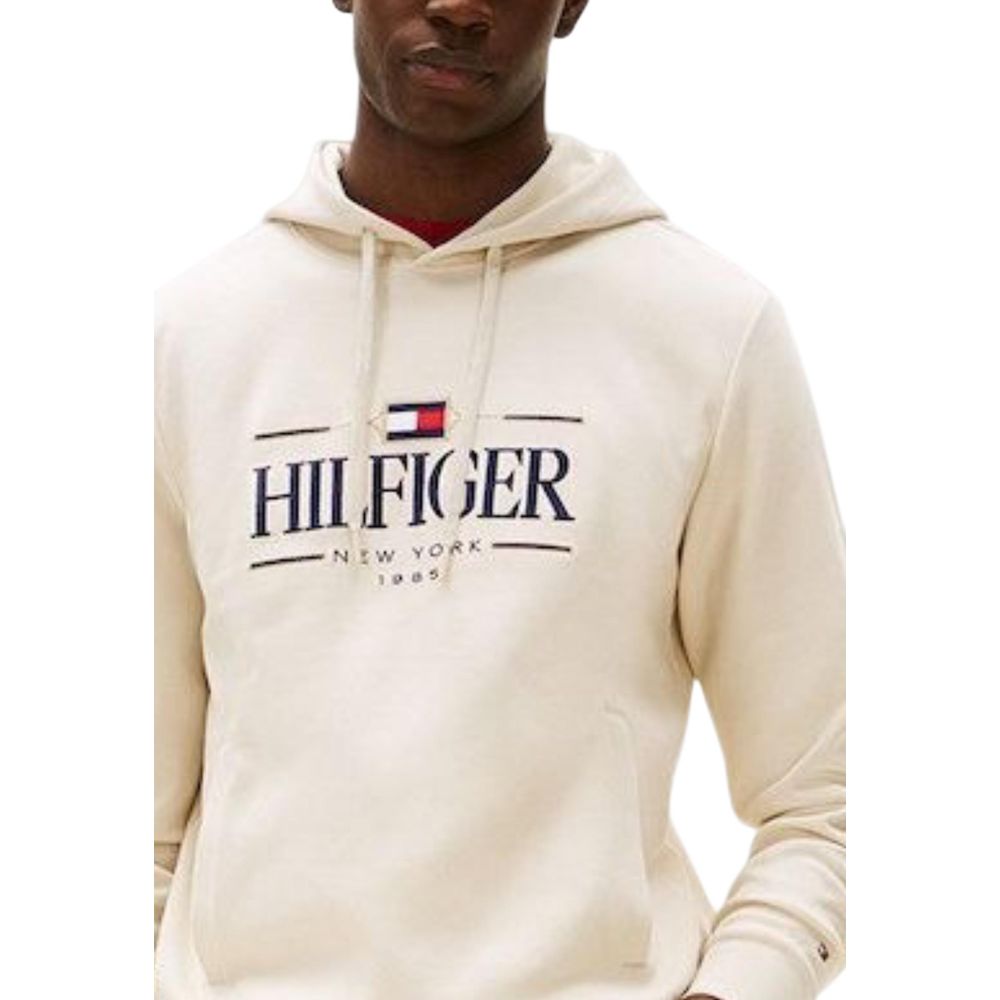 Tommy Hilfiger Beige Organic Cotton Hoodie Tommy Hilfiger
