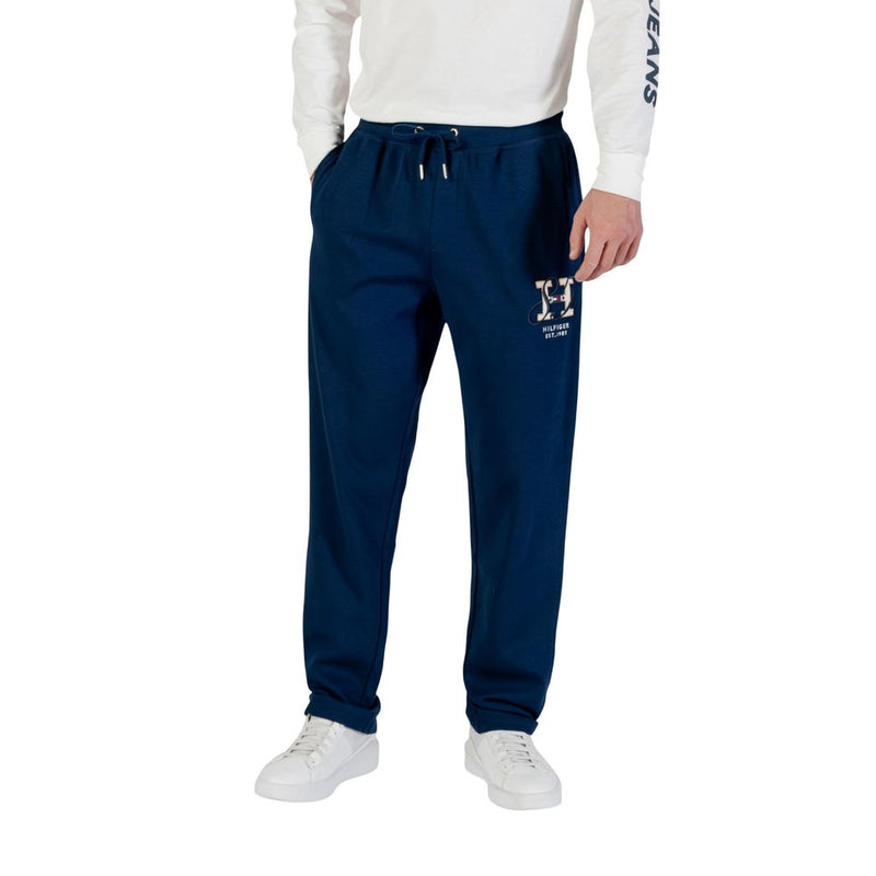 Tommy Hilfiger Blue Recycled Cotton Joggers (Workout Pants) Tommy Hilfiger