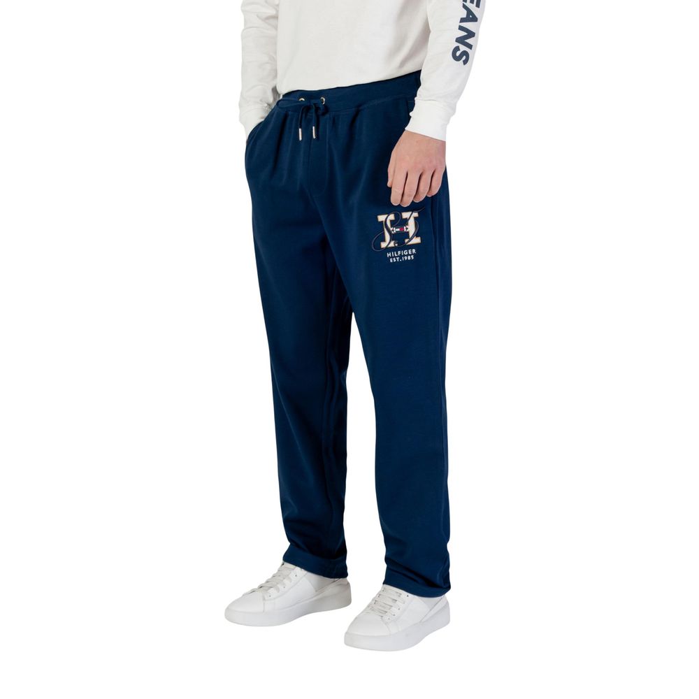 Tommy Hilfiger Blue Recycled Cotton Joggers (Workout Pants) Tommy Hilfiger