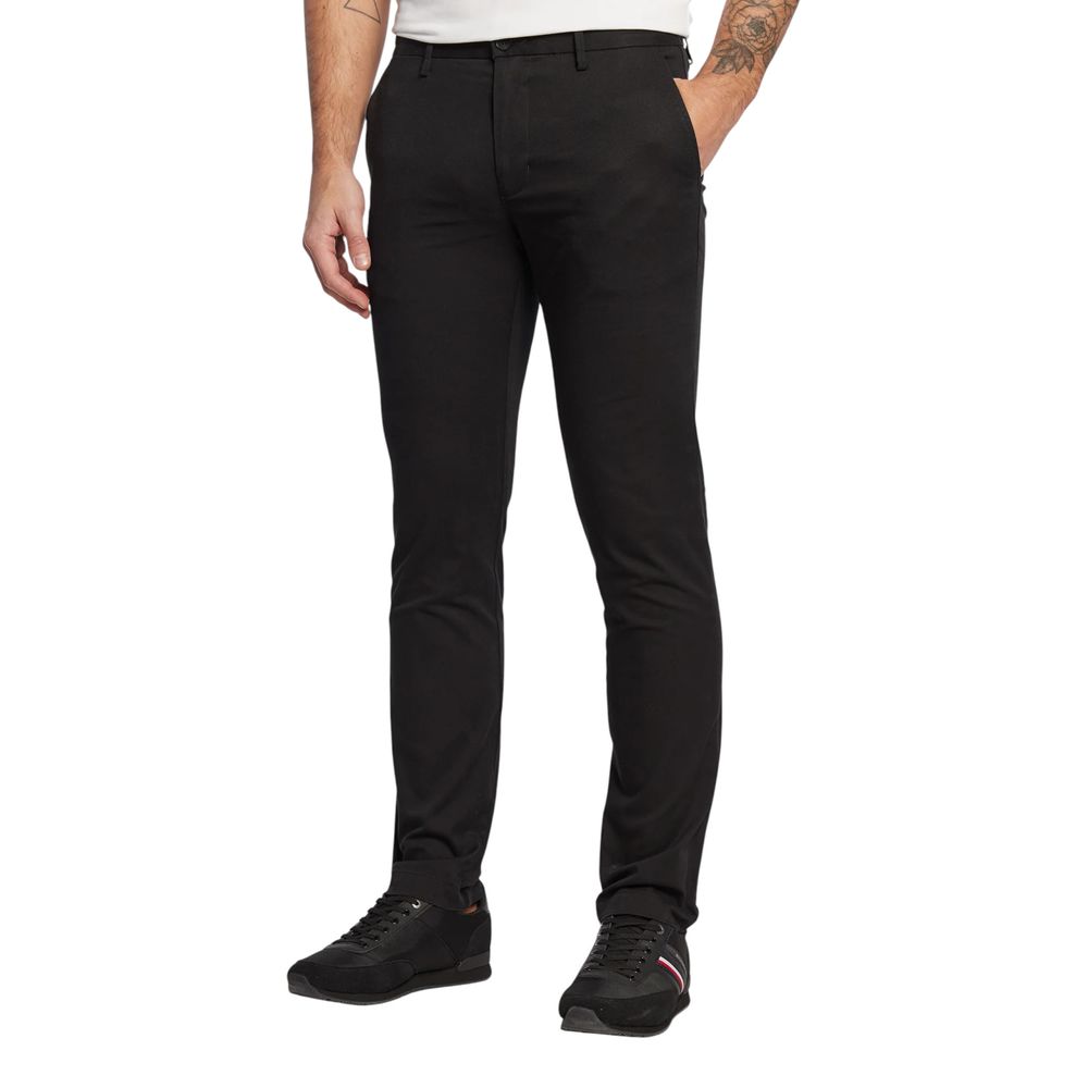 Tommy Hilfiger Black Recycled Cotton Skinny Pants Tommy Hilfiger