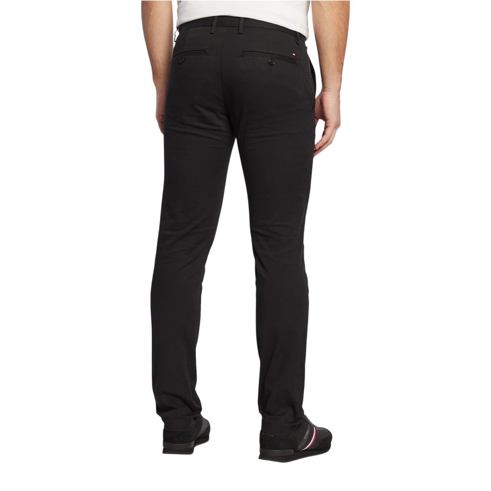 Tommy Hilfiger Black Recycled Cotton Skinny Pants Tommy Hilfiger