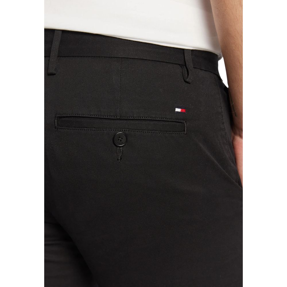 Tommy Hilfiger Black Recycled Cotton Skinny Pants Tommy Hilfiger