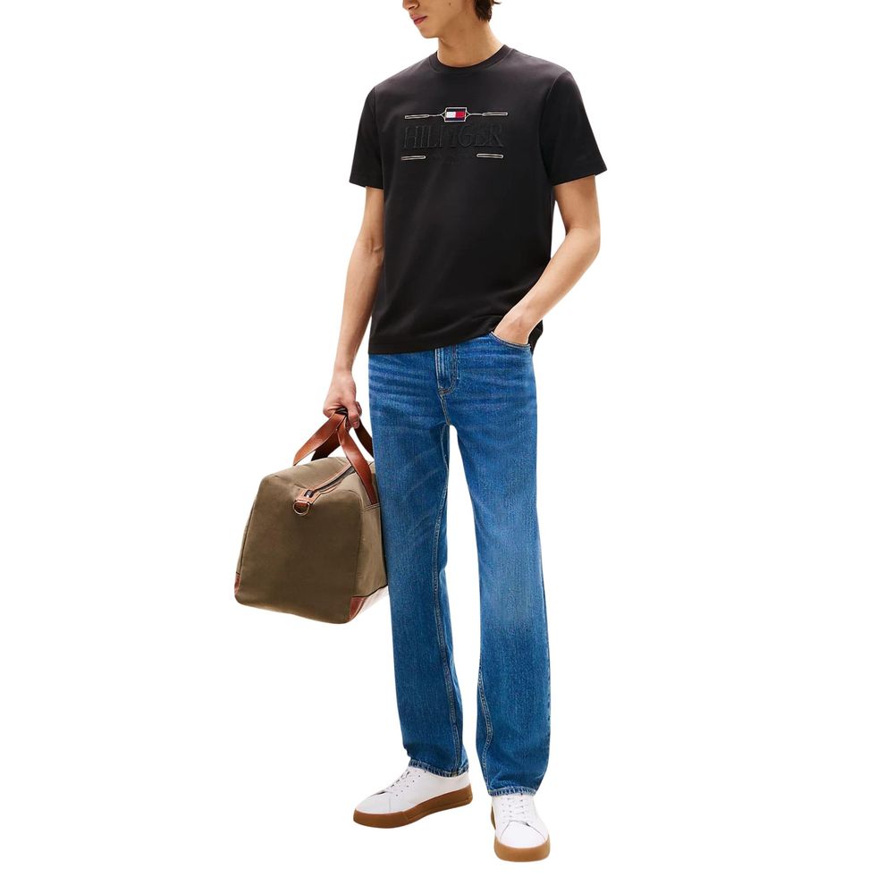 Tommy Hilfiger Black Cotton T-Shirt Tommy Hilfiger