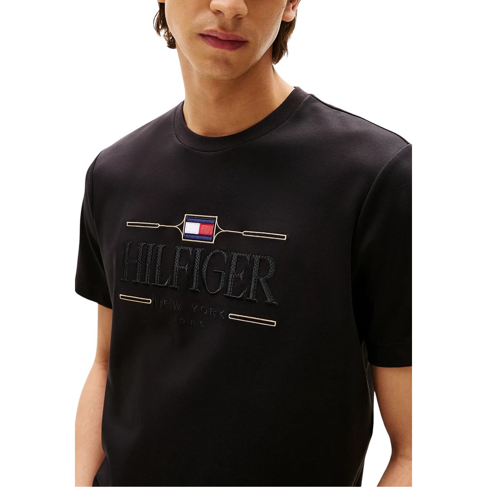 Tommy Hilfiger Black Cotton T-Shirt Tommy Hilfiger