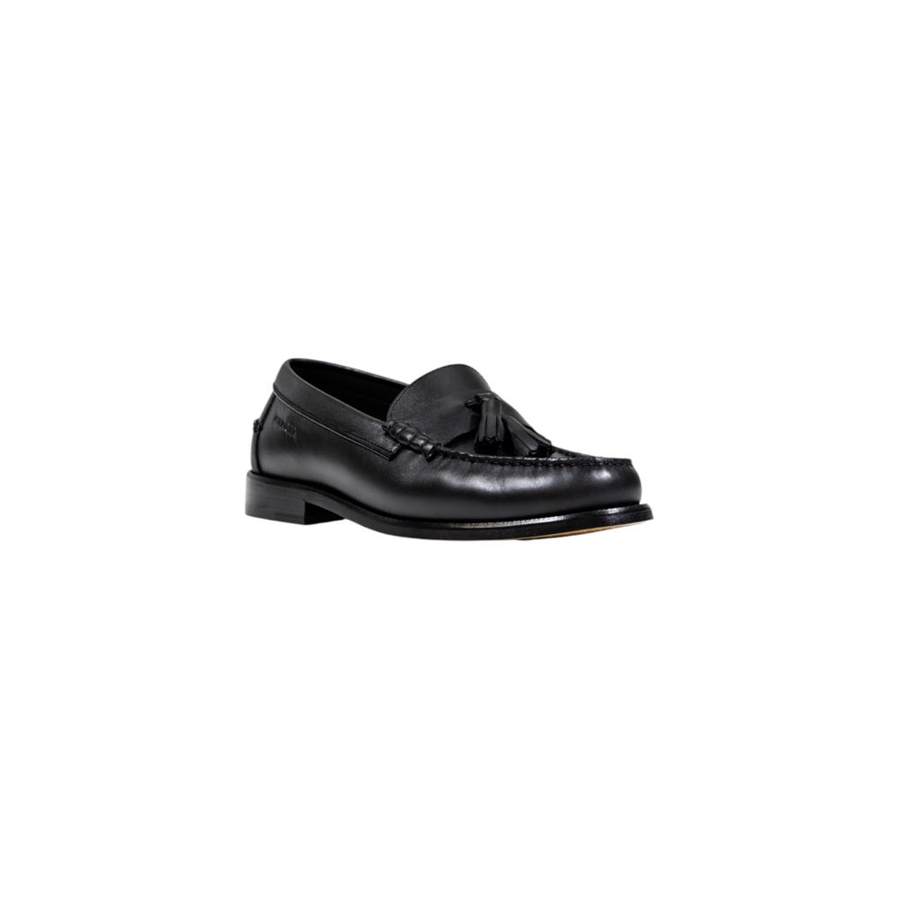 Tommy Hilfiger Black Leather Slip-On Loafers Tommy Hilfiger