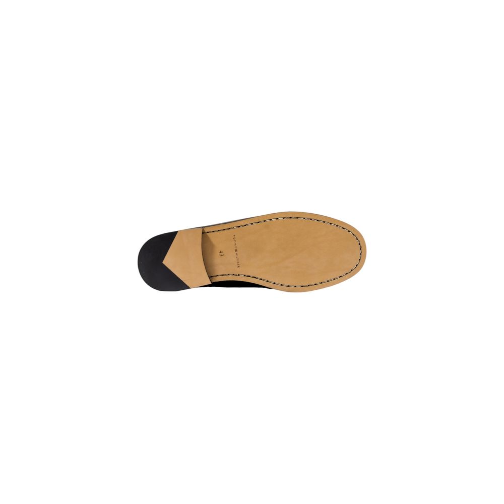Tommy Hilfiger Black Leather Slip-On Loafers Tommy Hilfiger