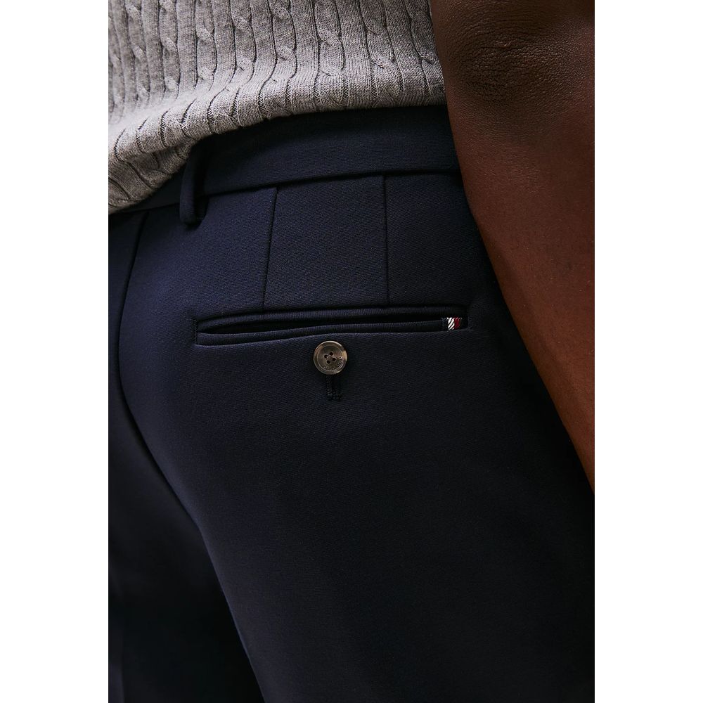 Tommy Hilfiger Blue Recycled Polyester Dress Pants Tommy Hilfiger