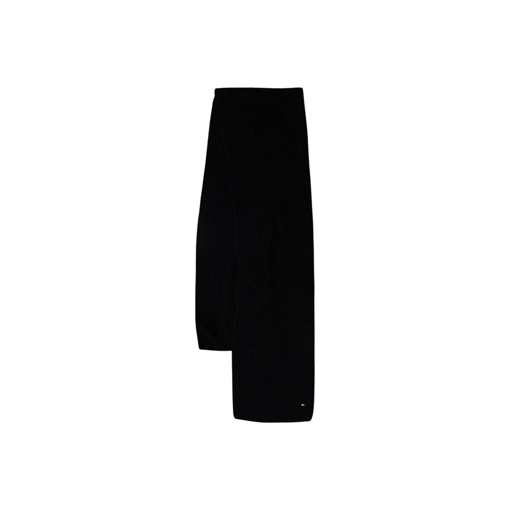 Tommy Hilfiger Black Cotton Beanie Tommy Hilfiger