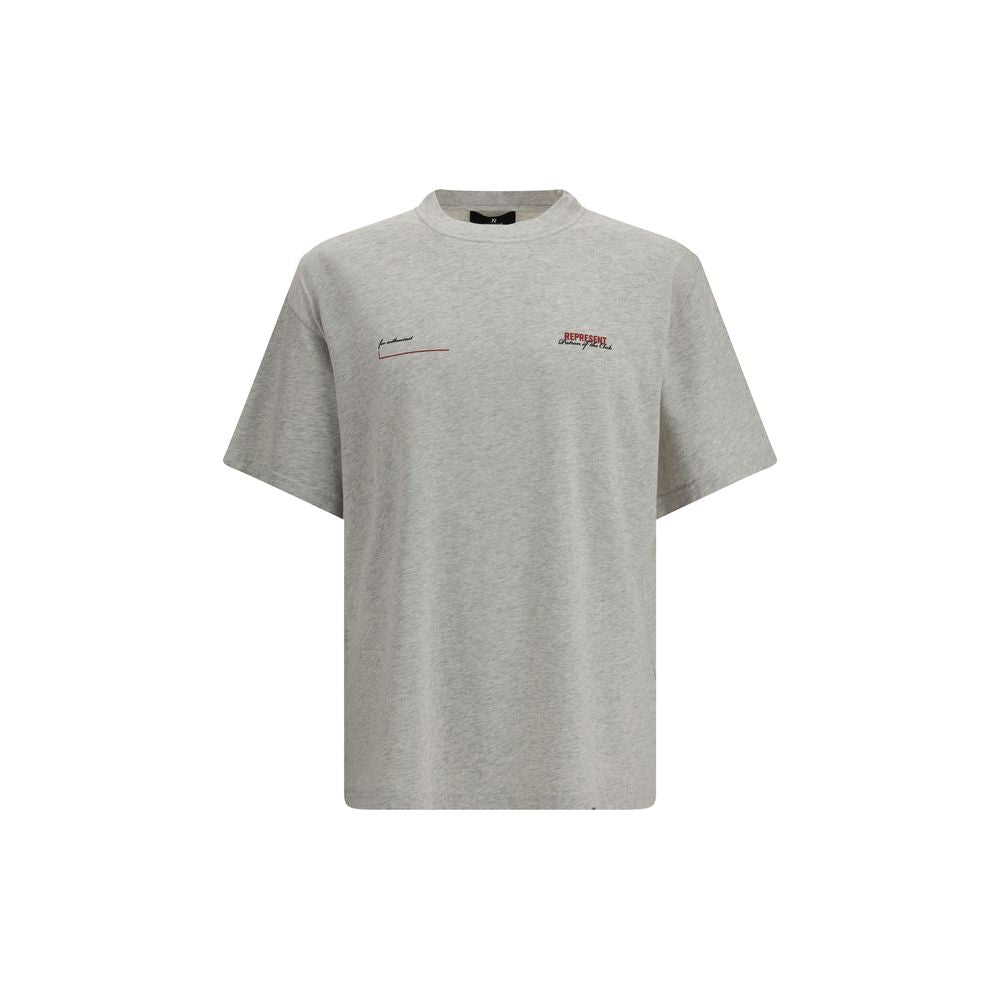 Represent Gray Cotton T-Shirt Represent