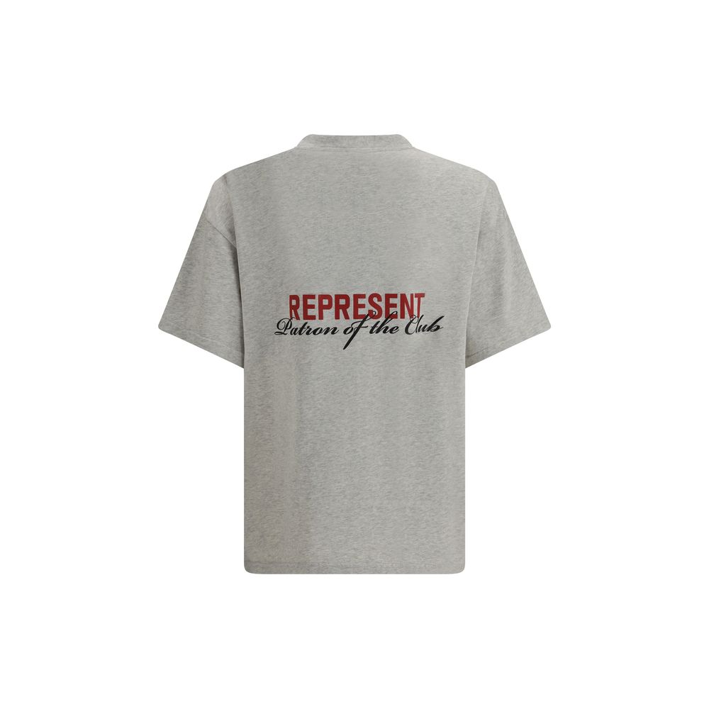 Represent Gray Cotton T-Shirt Represent