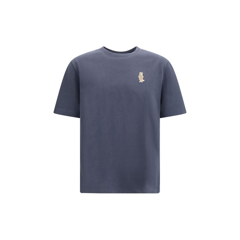 Maison Kitsuné Blue Cotton T-Shirt Maison Kitsuné