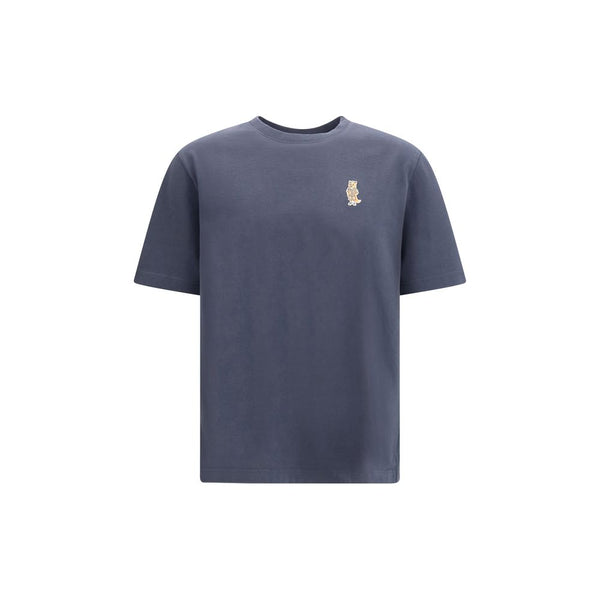 Maison Kitsuné Blue Cotton T-Shirt Maison Kitsuné