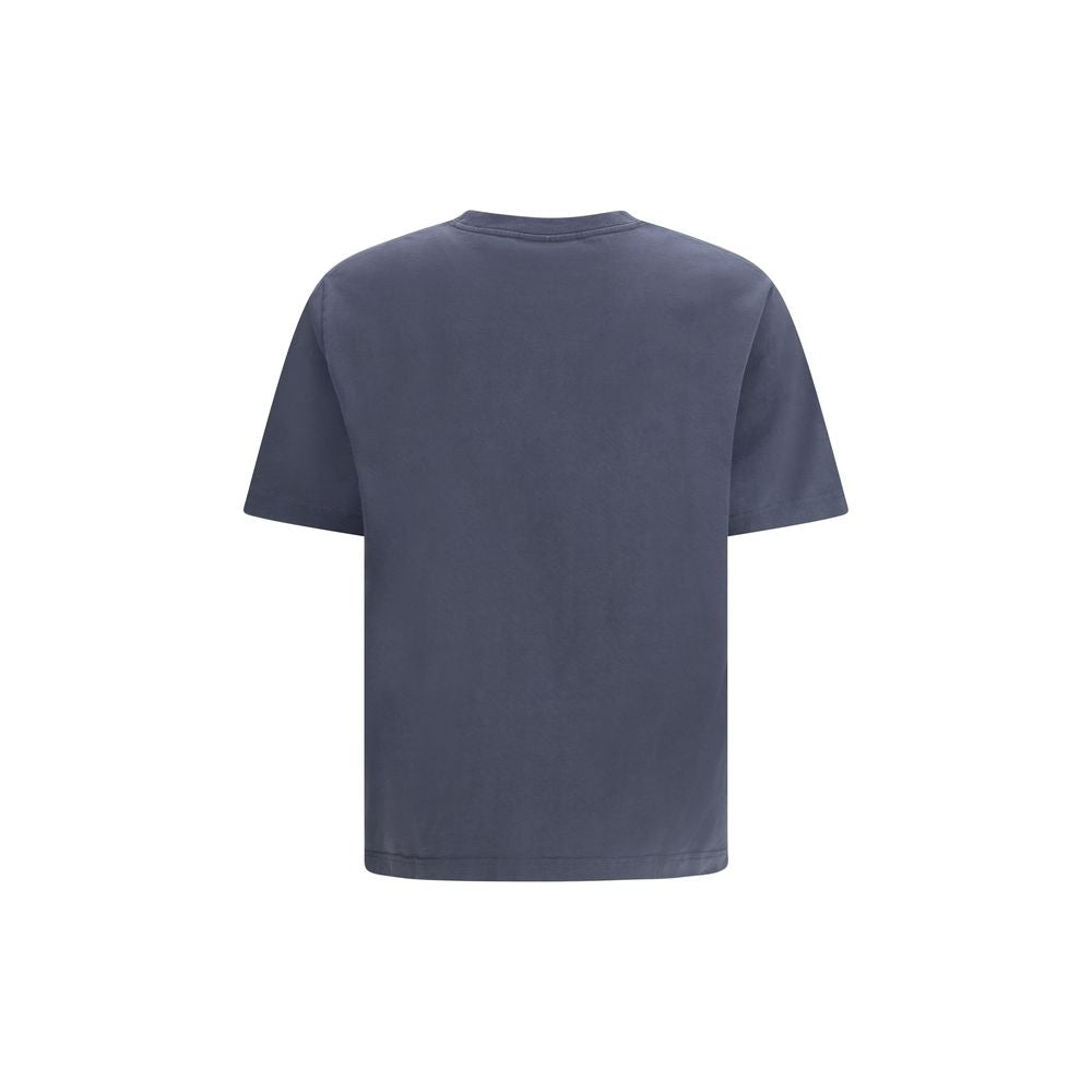 Maison Kitsuné Blue Cotton T-Shirt Maison Kitsuné