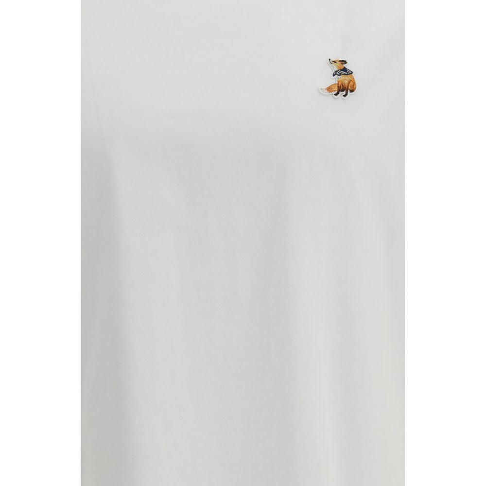 Maison Kitsuné White Cotton T-Shirt Maison Kitsuné