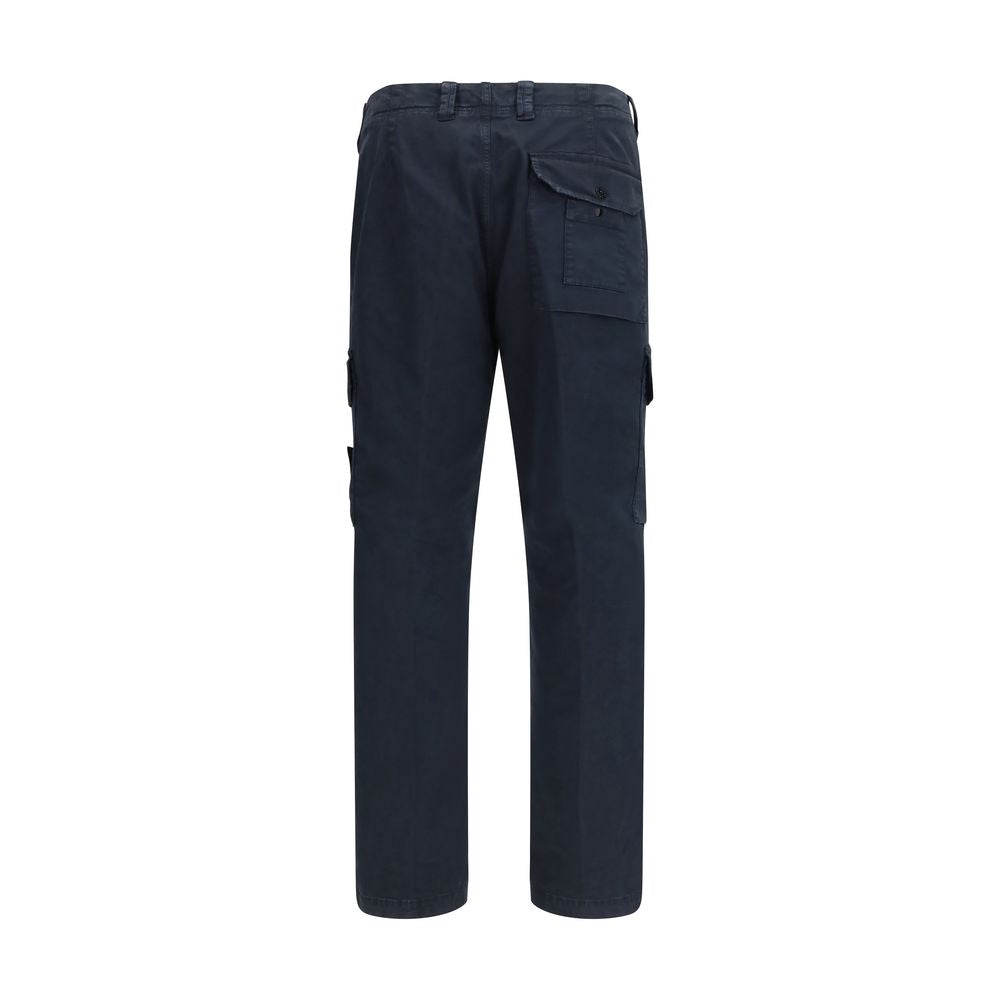 Stone Island Blue Cotton Cargo Pants Stone Island