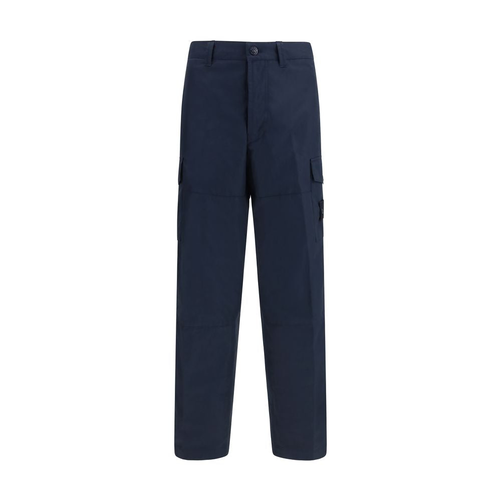 Stone Island Blue Cotton Cargo Pants Stone Island