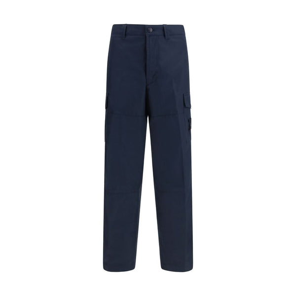 Stone Island Blue Cotton Cargo Pants Stone Island